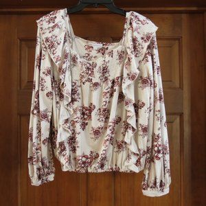 NWT Buckle Coco & Jamison Floral Ruffle Top Size Large